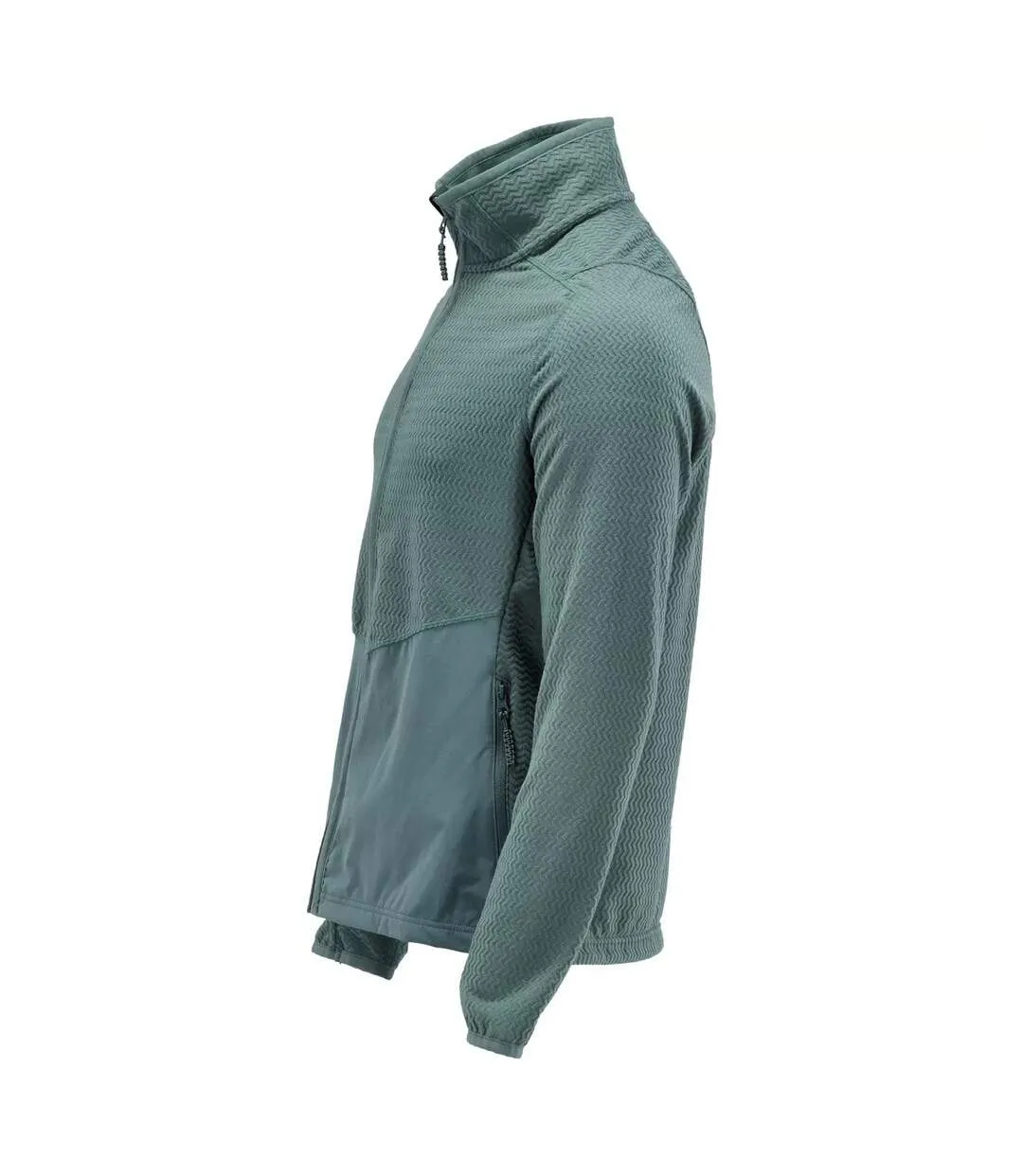 Mens Customised Patterned Fleece Jacket Light Forest Green Mascot-3