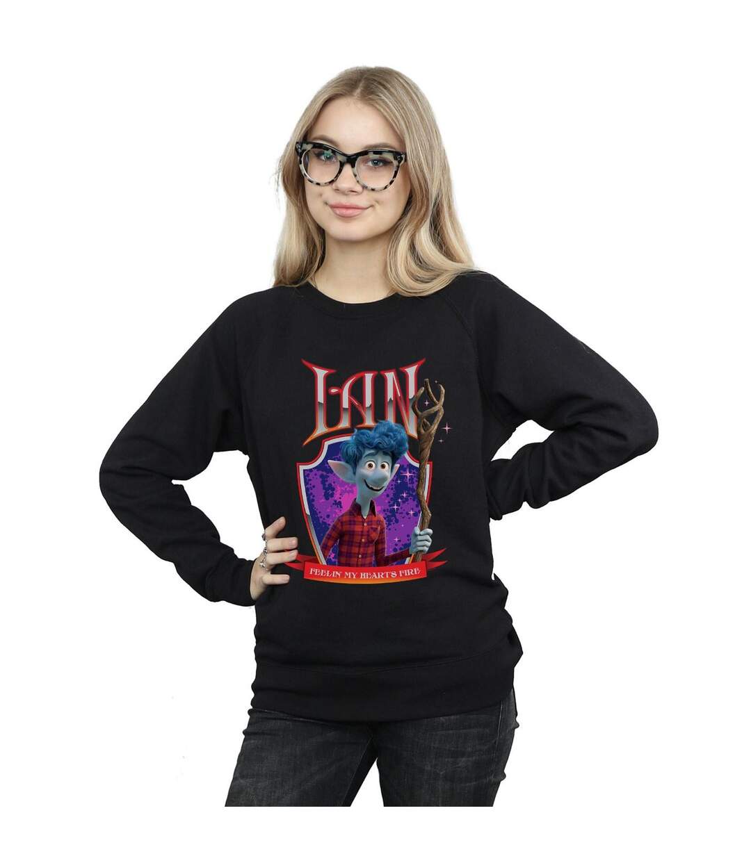 Disney Sweatshirt Onward Ian Heart's Fire - Femmes/Dames (Noir) - UTBI32452-2