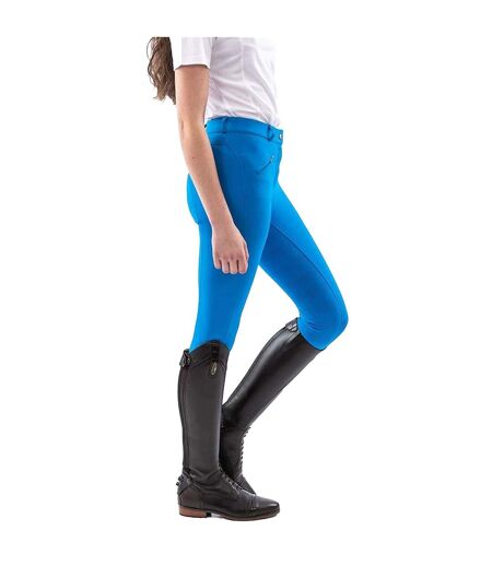 Womens/ladies Miami Silicone Seat Breeches Blue Whitaker