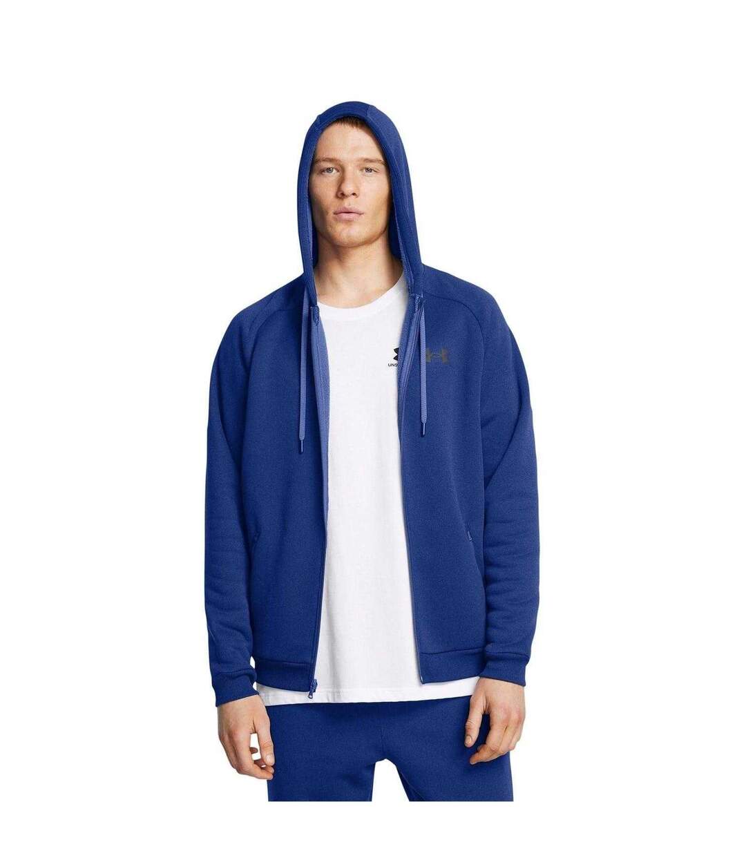 Mens Full Zip Hoodie Blue Under Armour-4
