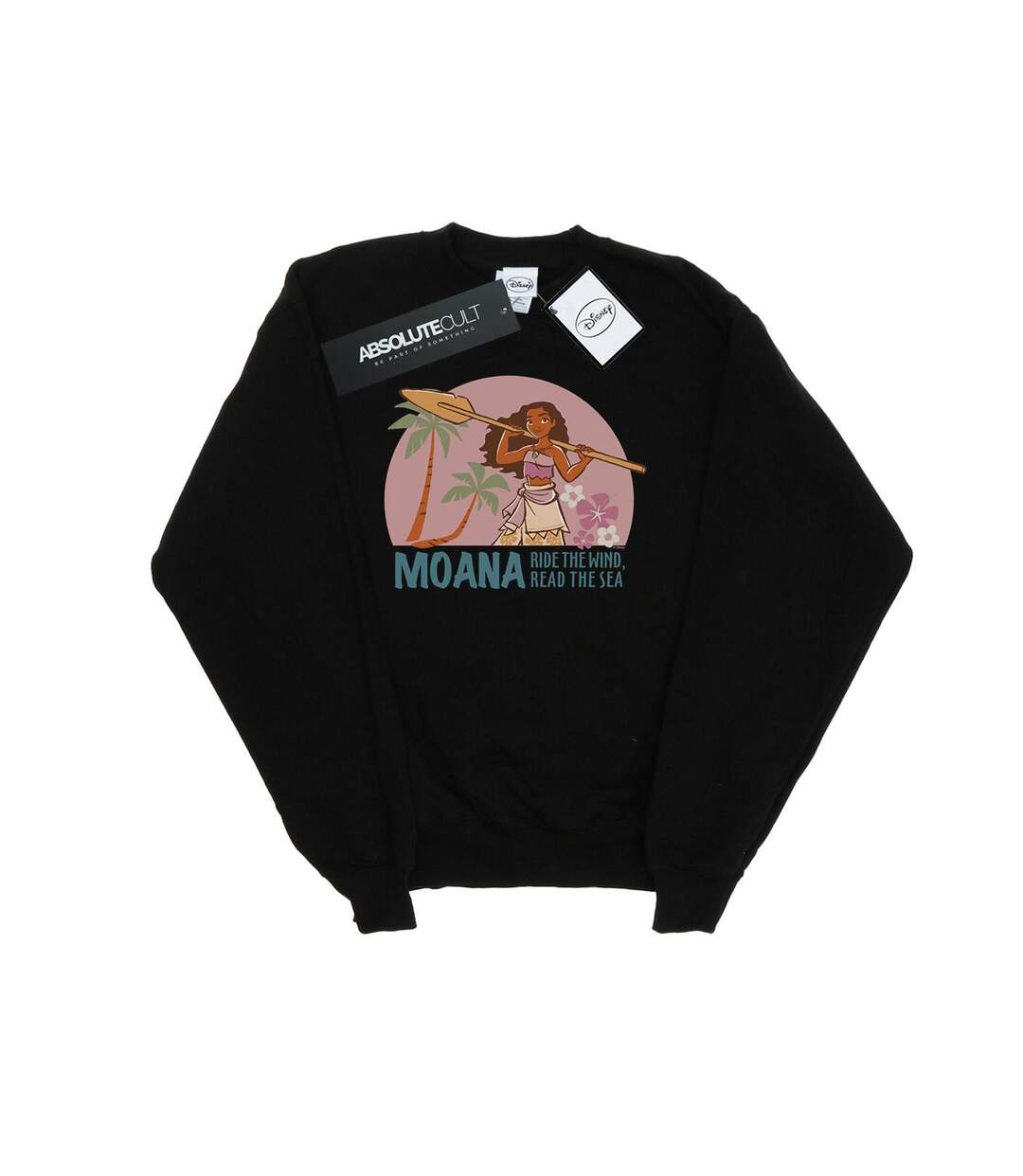 Disney Sweatshirt Moana Read The Sea - Femmes/Ladies (Noir) - UTBI29511-1