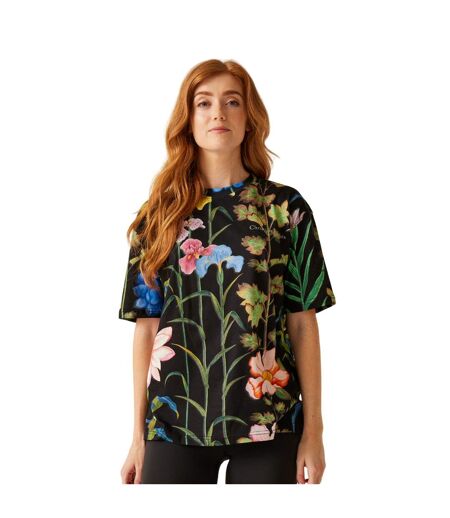 Womens/ladies christian lacroix bellegarde selam print t-shirt black/multicoloured Regatta