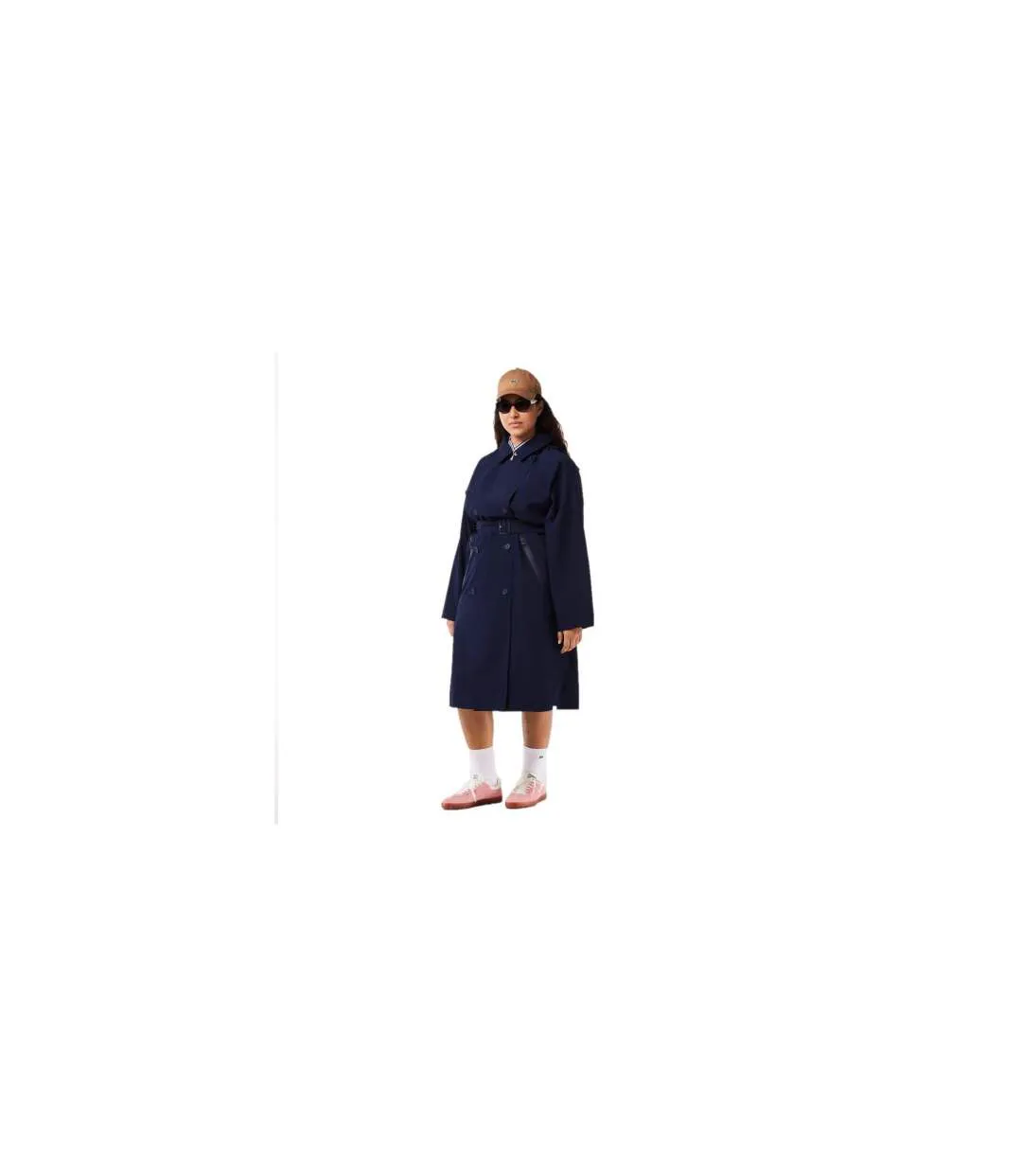 Trench Femme Bleu Marine Foncé Lacoste-1