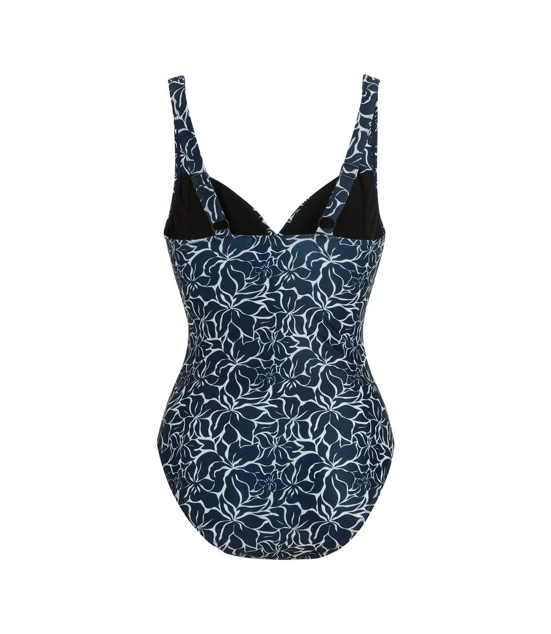 Maillot De Bain 1 Pièce Motif/style Floral Sakari Tummy Control Femme Bleu Marine Regatta-3