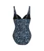 Maillot De Bain 1 Pièce Motif/style Floral Sakari Tummy Control Femme Bleu Marine Regatta-3