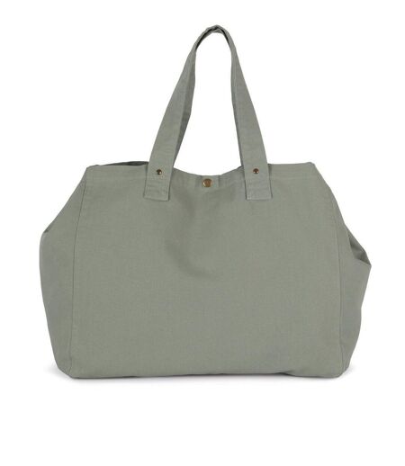 Sac shopping en coton délavé - KI3208 - vert amande green clay