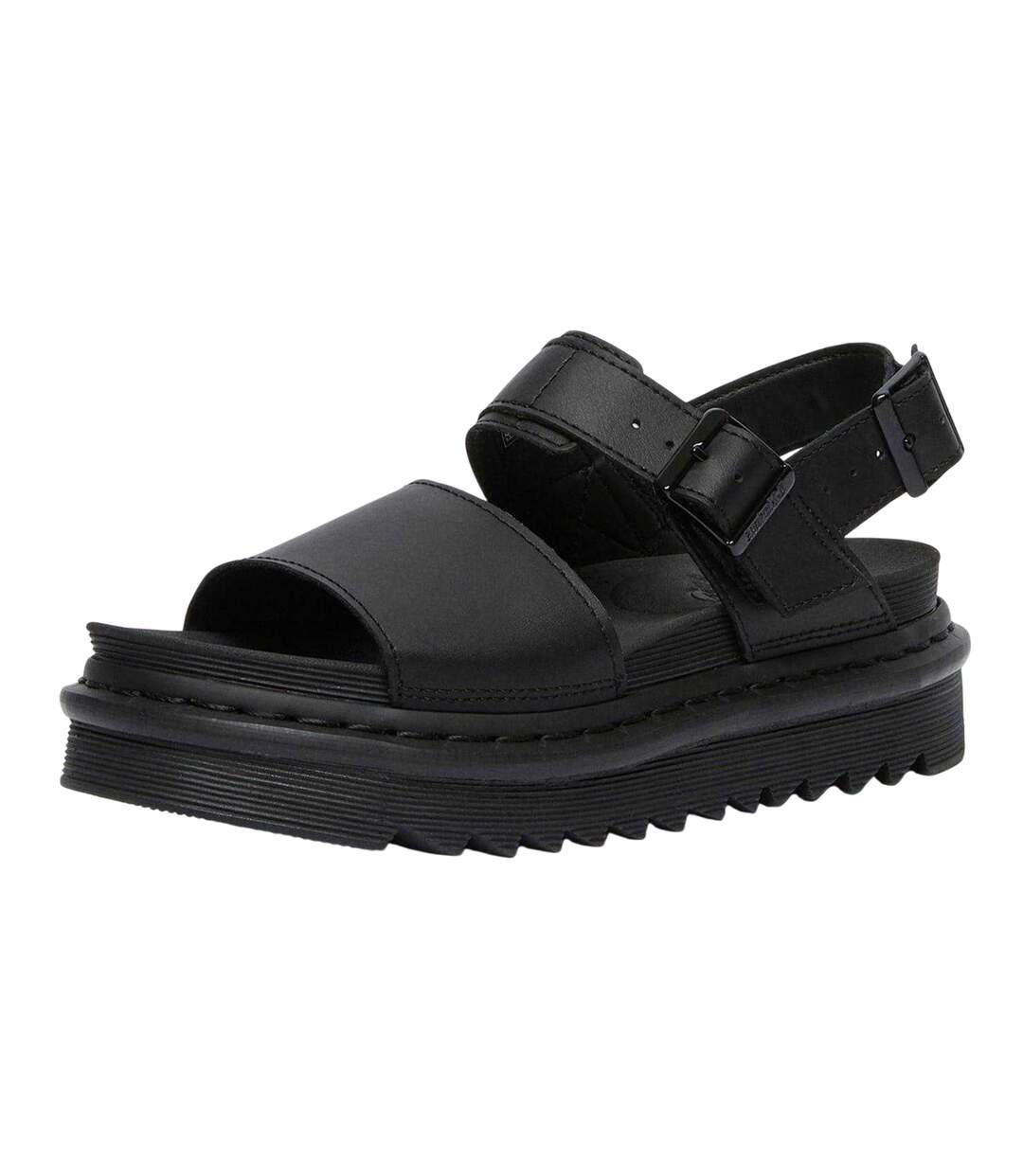 Womens/ladies Voss Leather Platform Sandals Black Dr Martens-2