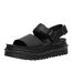 Womens/ladies Voss Leather Platform Sandals Black Dr Martens-2