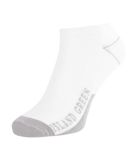 Pack of 3  Mens logo trainer socks  white/navy/grey/black Island Green