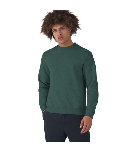 Mens set in sweatshirt heather dark green B&C