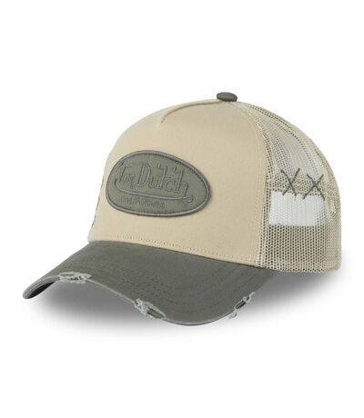 Casquette trucker avec filet effet usé et patch brodé Used Vondutch