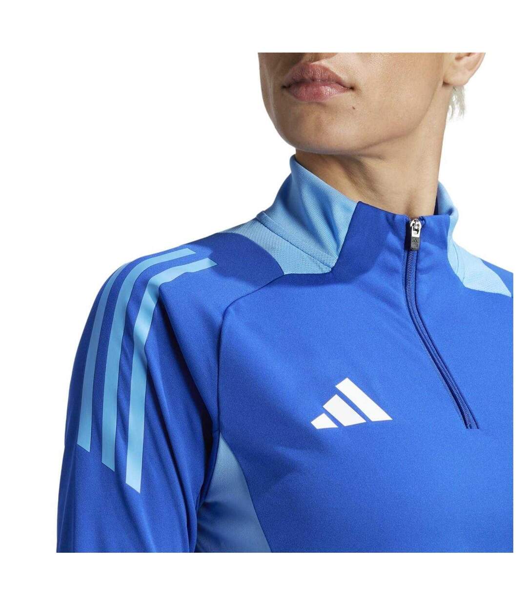 Haut Technique Manches Raglan Motif/style Logo Femme Bleu Roi Adidas-4