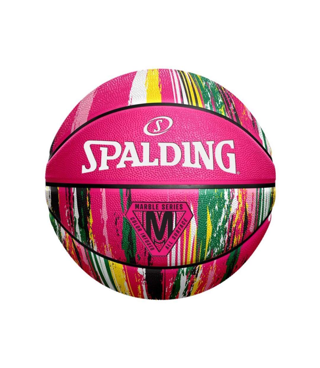 Ballon De Basket Motif/style Marbré Taille 7 Rose Spalding-1