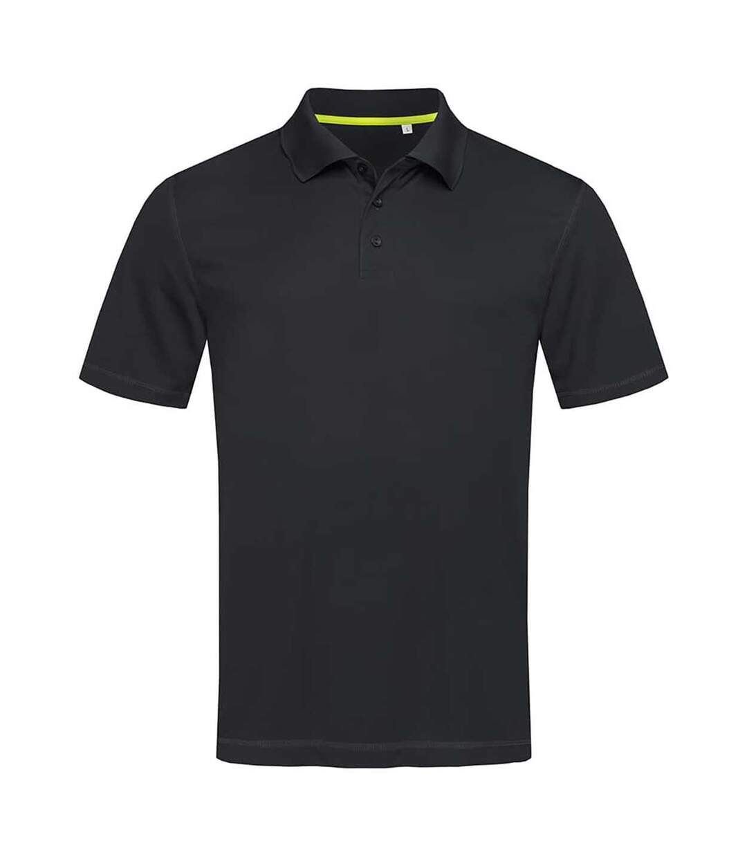 Polo Hommes Noir Uni Stedman-2
