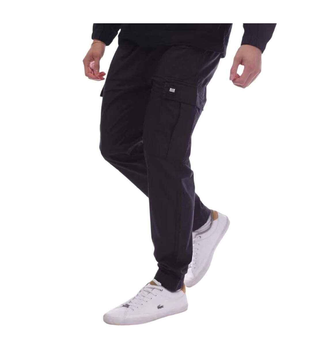 Mens Ontario Slim Cargo Trousers Black Weekend Offender-1