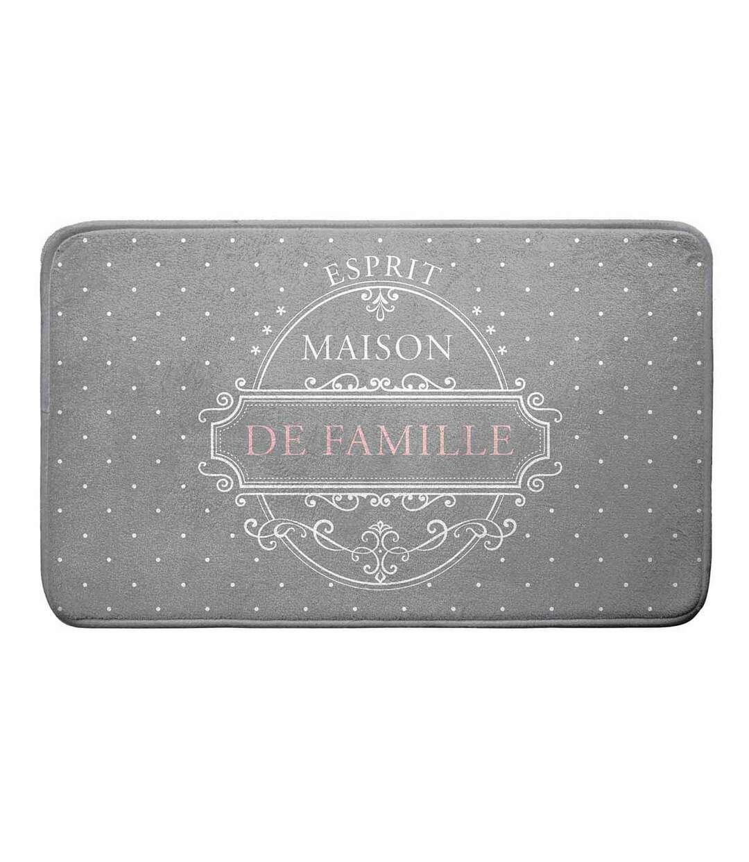 Tapis de Bain Maison de Famille 45x75cm Gris-1