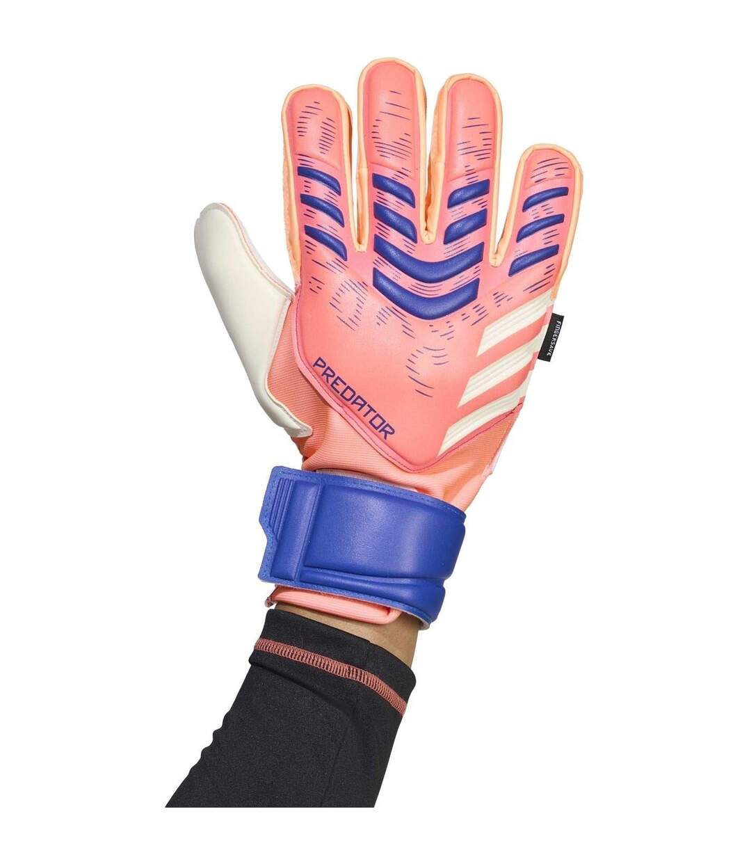 Unisex Adult Predator Match Fingersave Goalkeeper Gloves Orange White Adidas-3