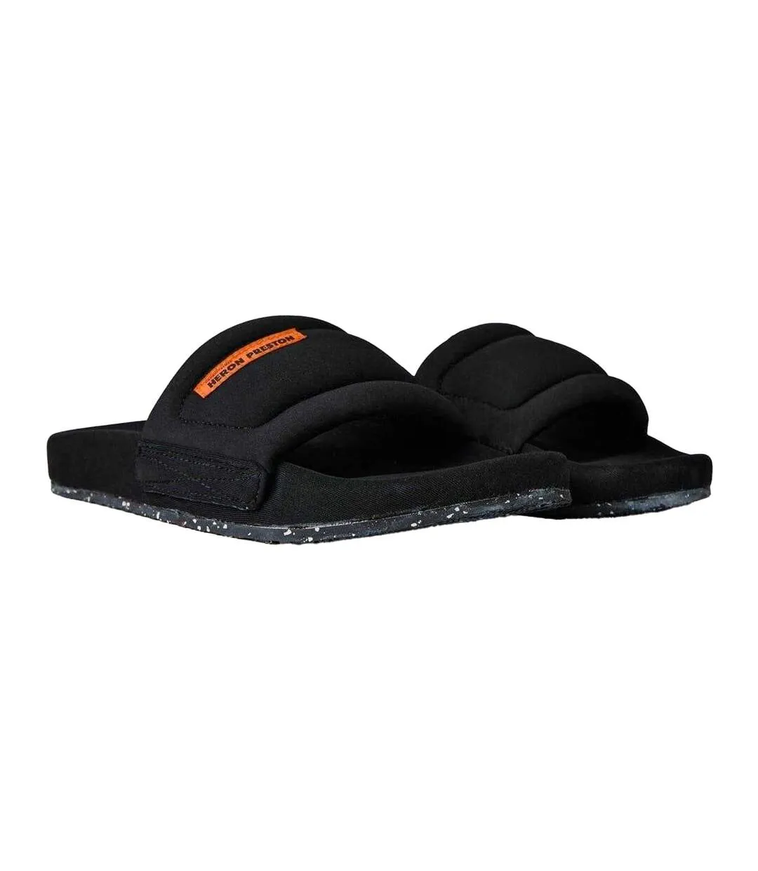 Womens/ladies Flat Slides Black Heron Preston-4