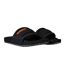 Womens/ladies Flat Slides Black Heron Preston-4