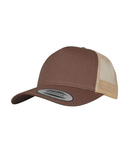 Casquette Trucker Adulte Marron Beige Flexfit