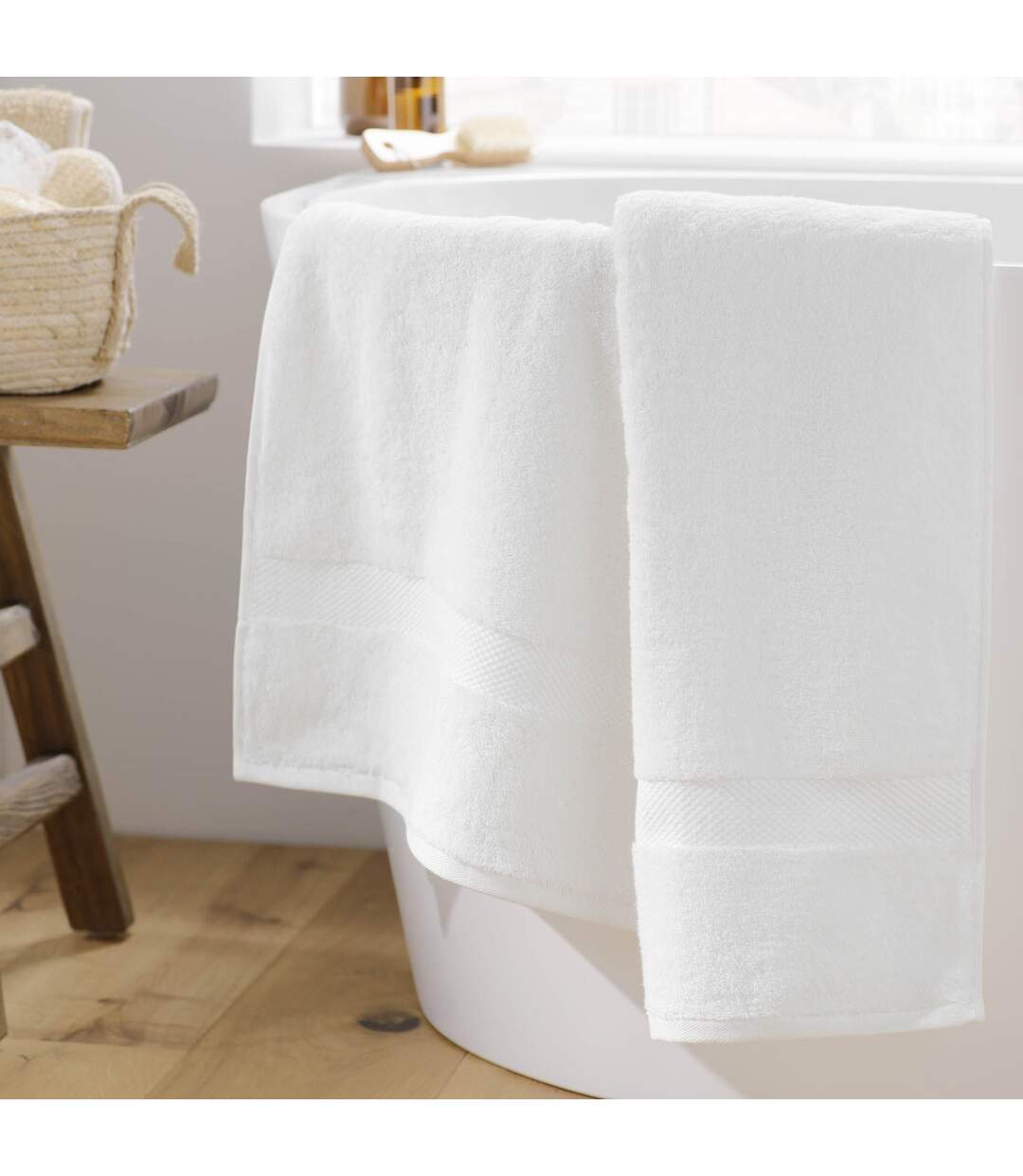 Drap de Bain Elegance 90x150cm Blanc-3