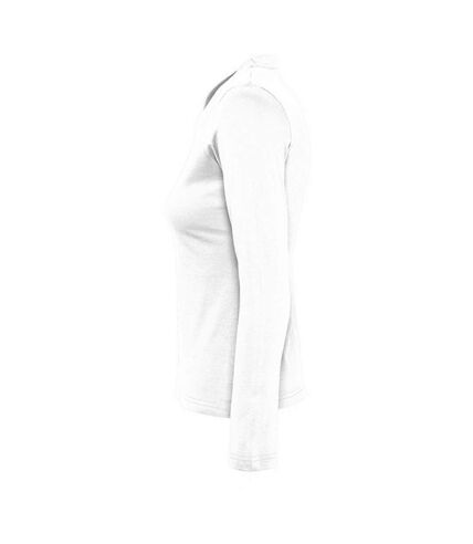 SOLS Womens/Ladies Majestic Long Sleeve T-Shirt (White)