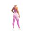 Legging Motif/style À Rayures Femme Violet Clair Gym Hero-3