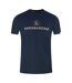 Unisex Adult Script Logo T-shirt Navy Blue Aquascutum-1
