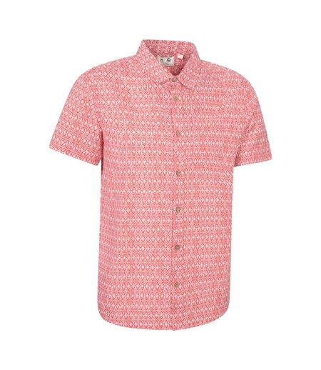 Chemise Manches Courtes Motif/style Imprimé Preston Homme Rouge Corail Vif Mountain Warehouse