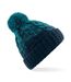 Ombre bonnet adulte mixte sarcelle/bleu marine Beechfield