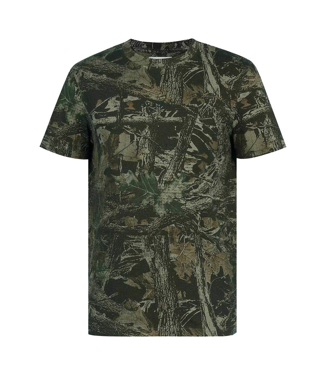 Mens Cotton Short-sleeved T-shirt Wood Camo Firetrap-1