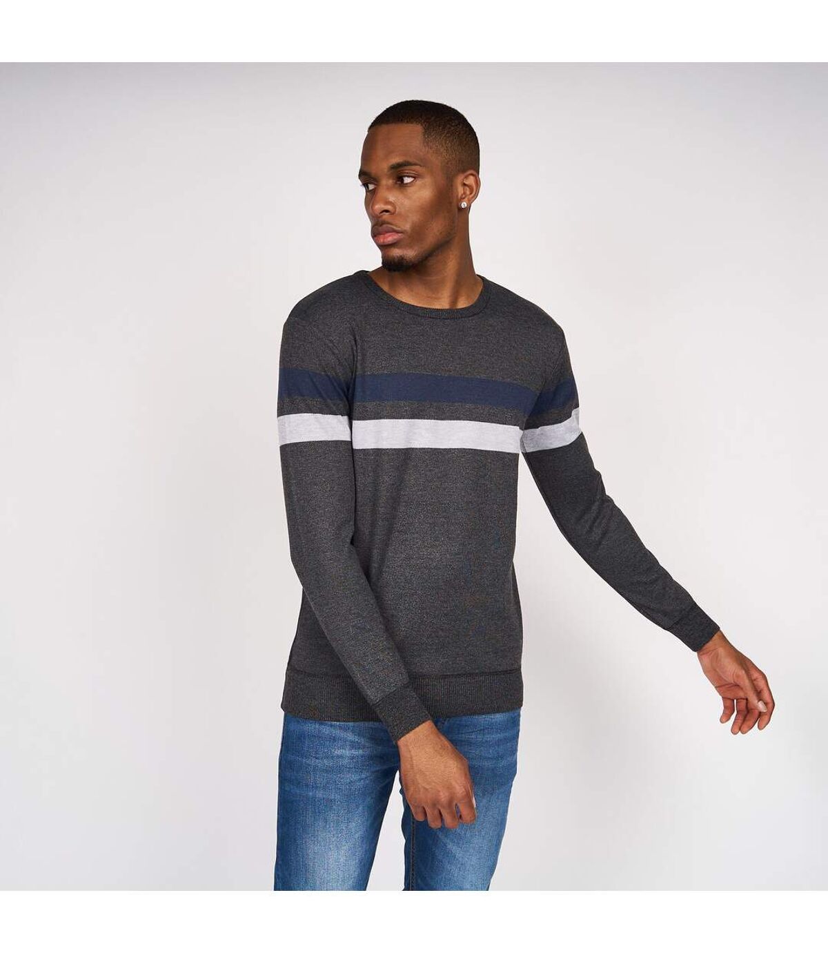 Smith & Jones Mens Kealin Knitted Pullover (Apricot Marl)