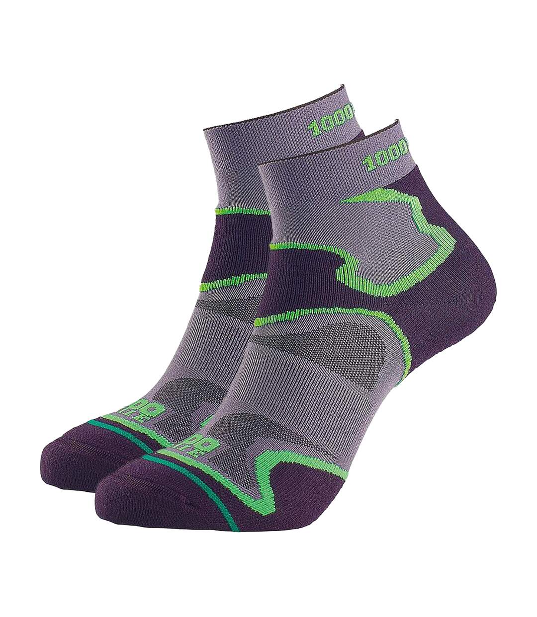 1000 Mile Mens Fusion Socks (Gray/Black/Green)