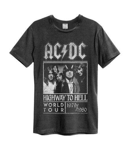 T-shirt highway to hell poster adulte charbon Amplified