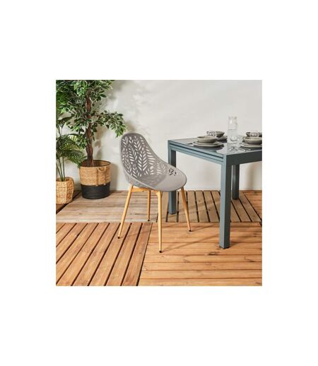 Lot de 4 Chaises de Jardin Lucena 83cm Taupe