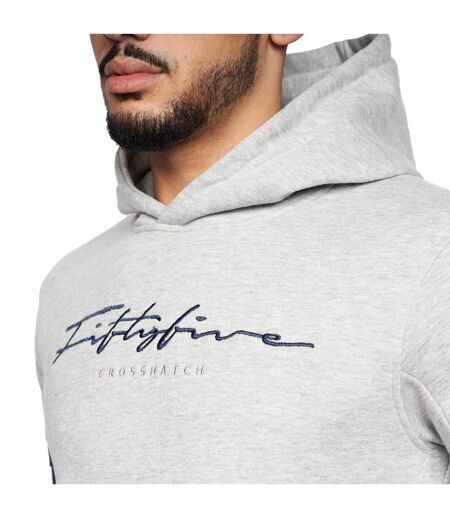 Mens Blastout Hoodie Grey Marl Crosshatch