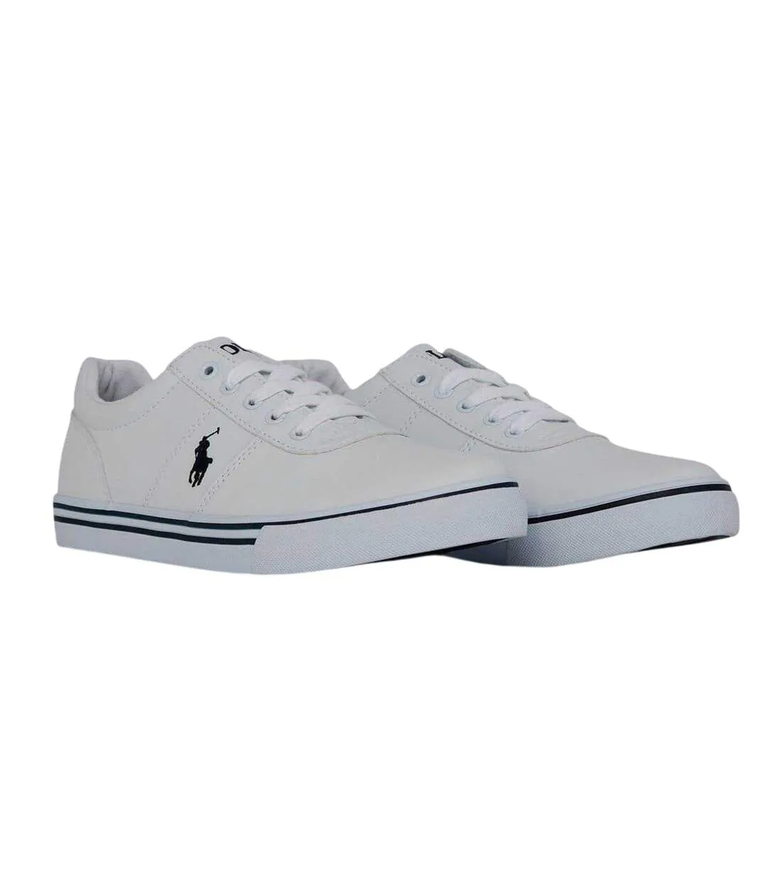 Womens/ladies Hanford Iii Leather Shoes White Navy Ralph Lauren-4