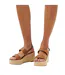 Womens/ladies Keoni Wedge Sandals Brown Aldo-4