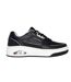 Womens/ladies Uno Court Leather Trainers Black Lilac Skechers-3