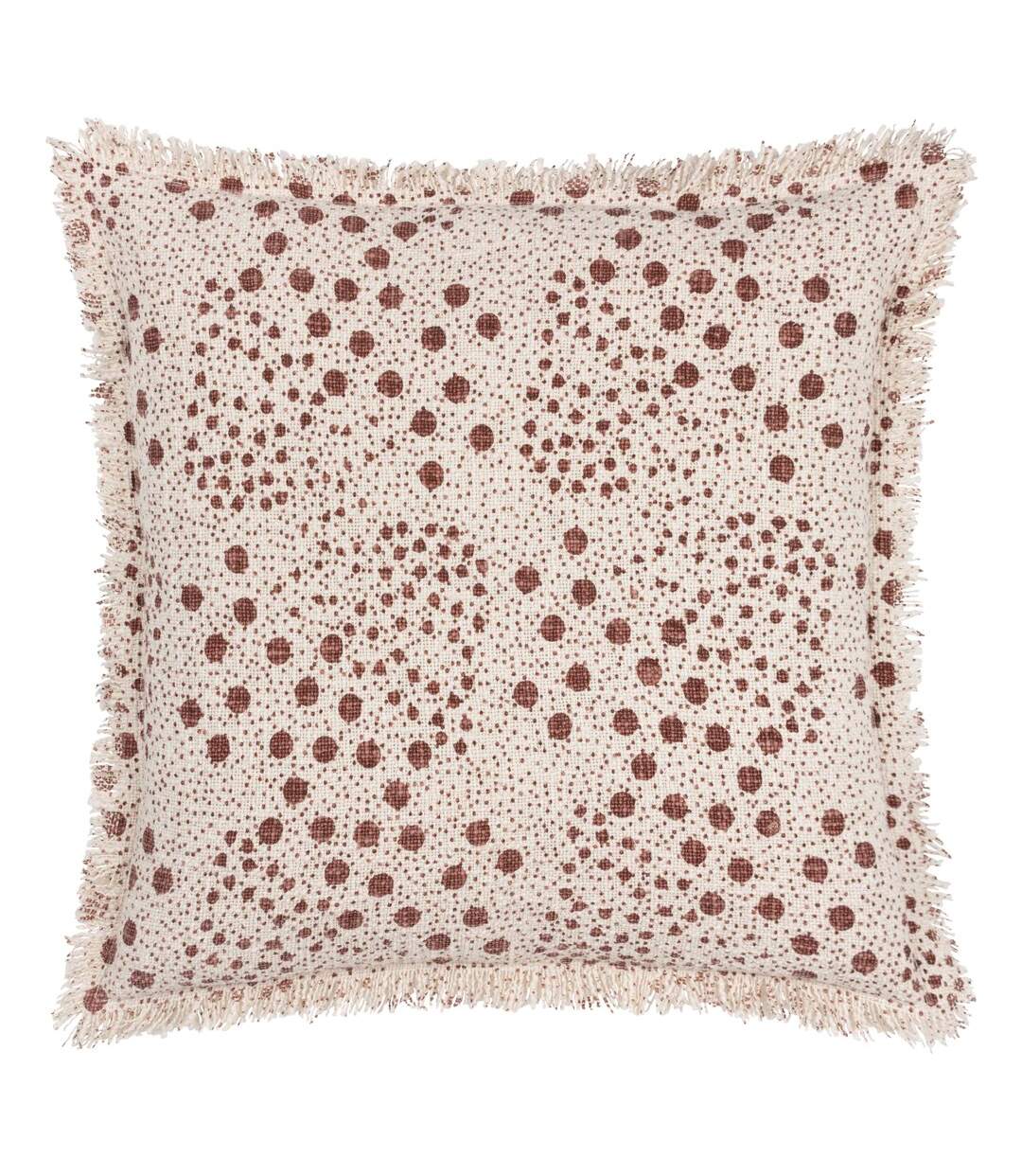 Hara woven fringe cushion cover 50cm x 50cm pecan Yard-1