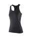 Spiro Womens/Ladies Impact Softex Sleeveless Fitness Tank Top (Black)