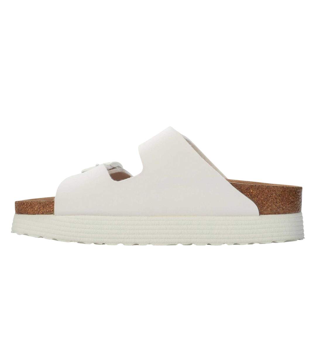 Womens/ladies Arizona Grooved Open Toe Sandals White Birkenstock-2