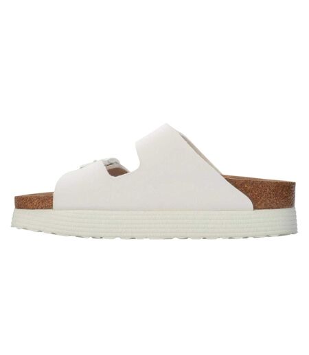 Womens/ladies Arizona Grooved Open Toe Sandals White Birkenstock