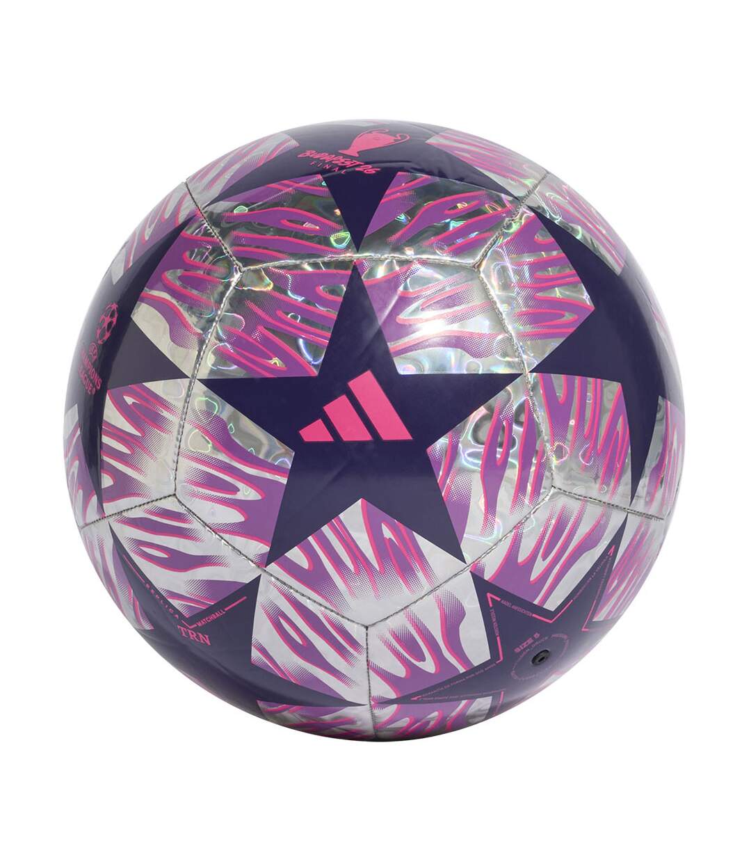 Ballon De Foot Pour Entraînement Motif/style Ligue Des Champions De L´uefa Final Taille 5 Violet Noir Adidas-2