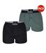 Lot De 2  Boxers Homme Vert Noir Boss-1