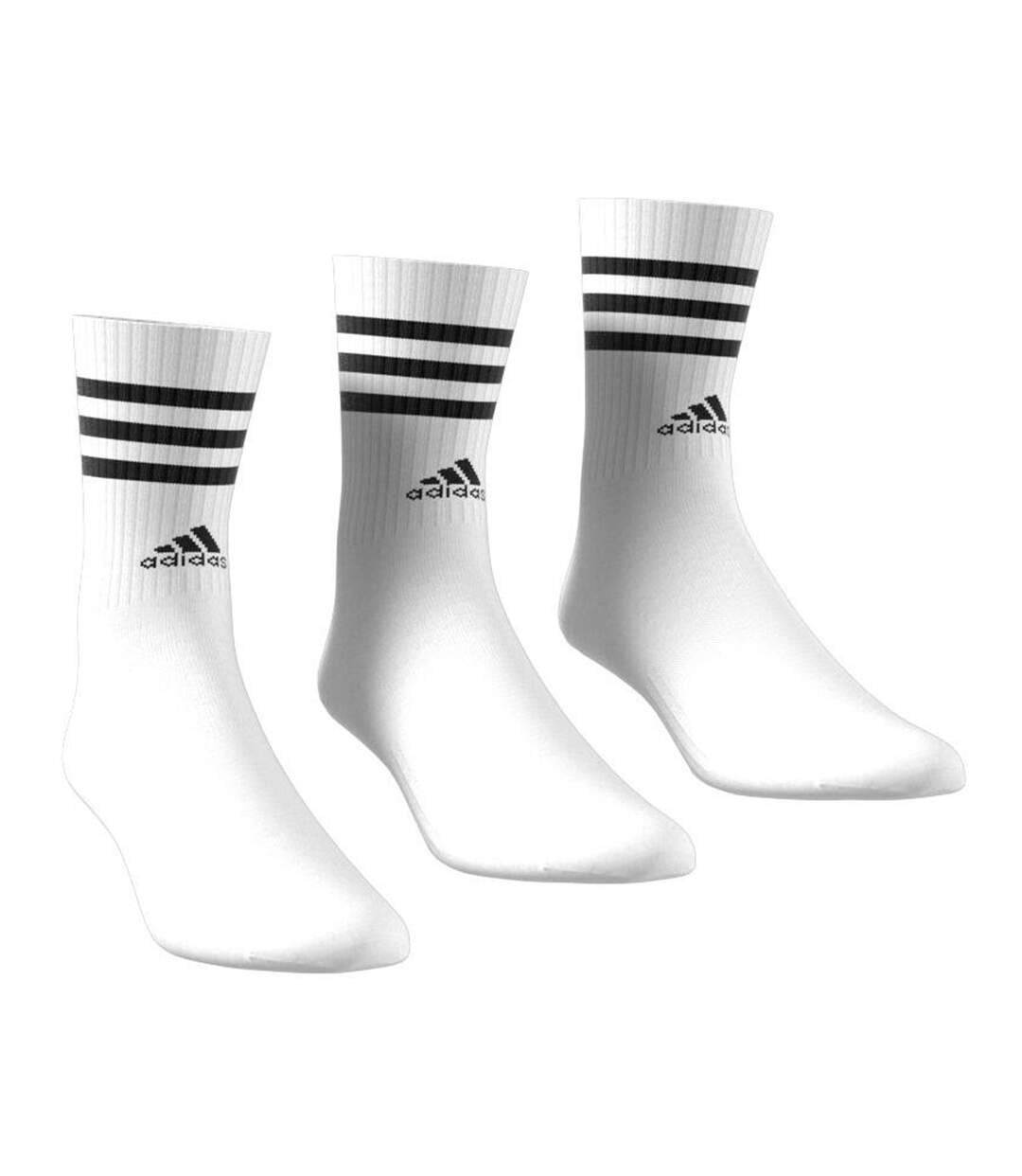 Chaussettes Style 3 Rayures Adulte Blanc Adidas-4