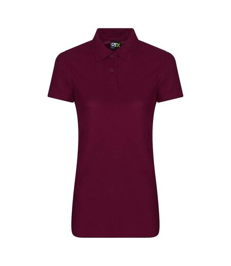 PRO RTX Womens/Ladies Pro Polyester Polo Shirt (Burgundy)