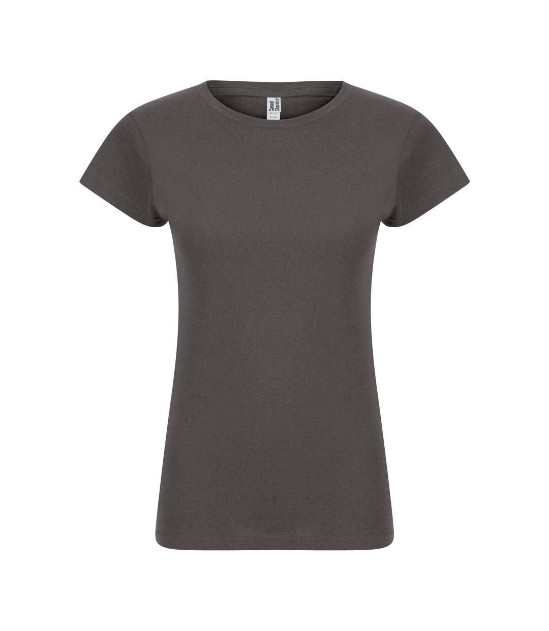 Womens/ladies T-shirt Charcoal Casual Classic-2