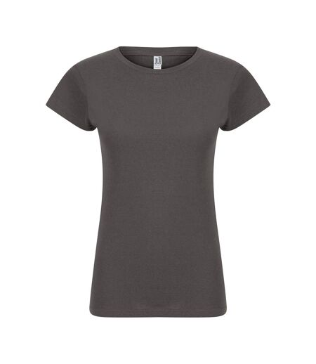 Womens/ladies T-shirt Charcoal Casual Classic
