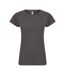 Womens/ladies T-shirt Charcoal Casual Classic-2